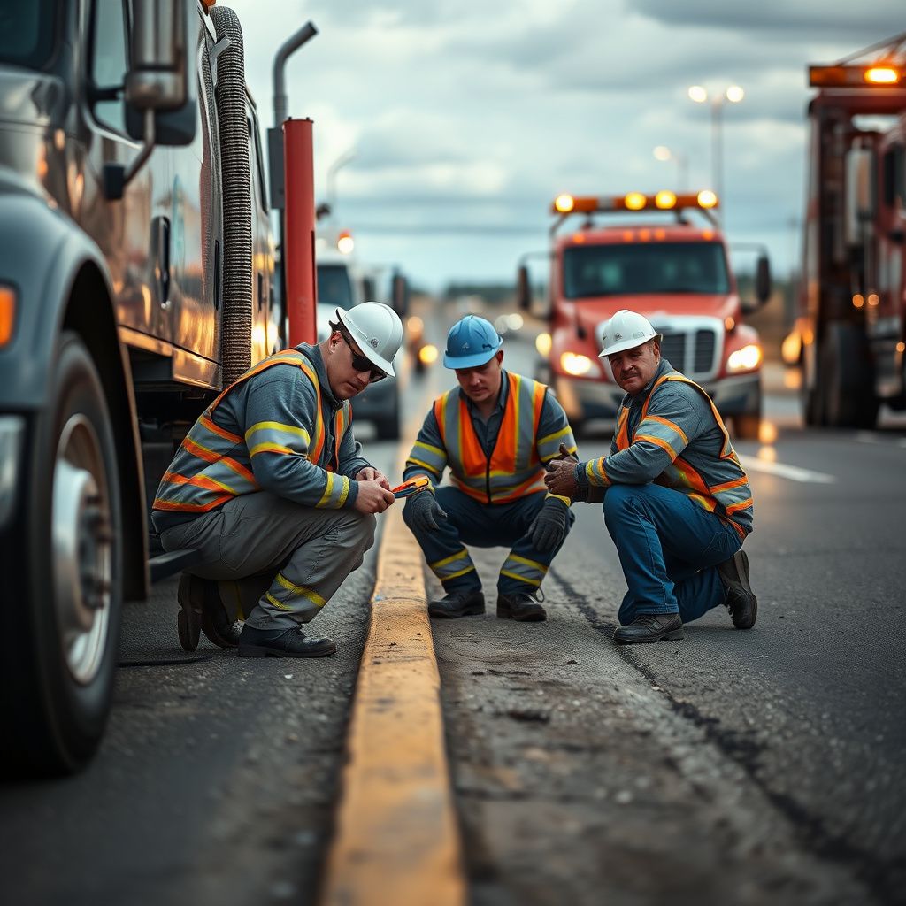 Professional tow truck driver smiling and giving a thumbs up next to a clean tow truck in Westminster, Colorado.